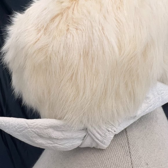 Vintage 60's Rabbit Beret with Faux Leather - Small - Picture 3 of 10